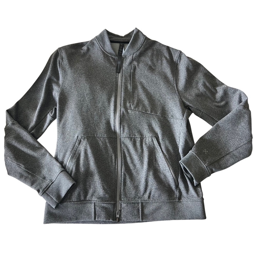 Lululemon Men's City Sweat Bomber Gray Full Zip Jacket Athleisure Size L Thermo